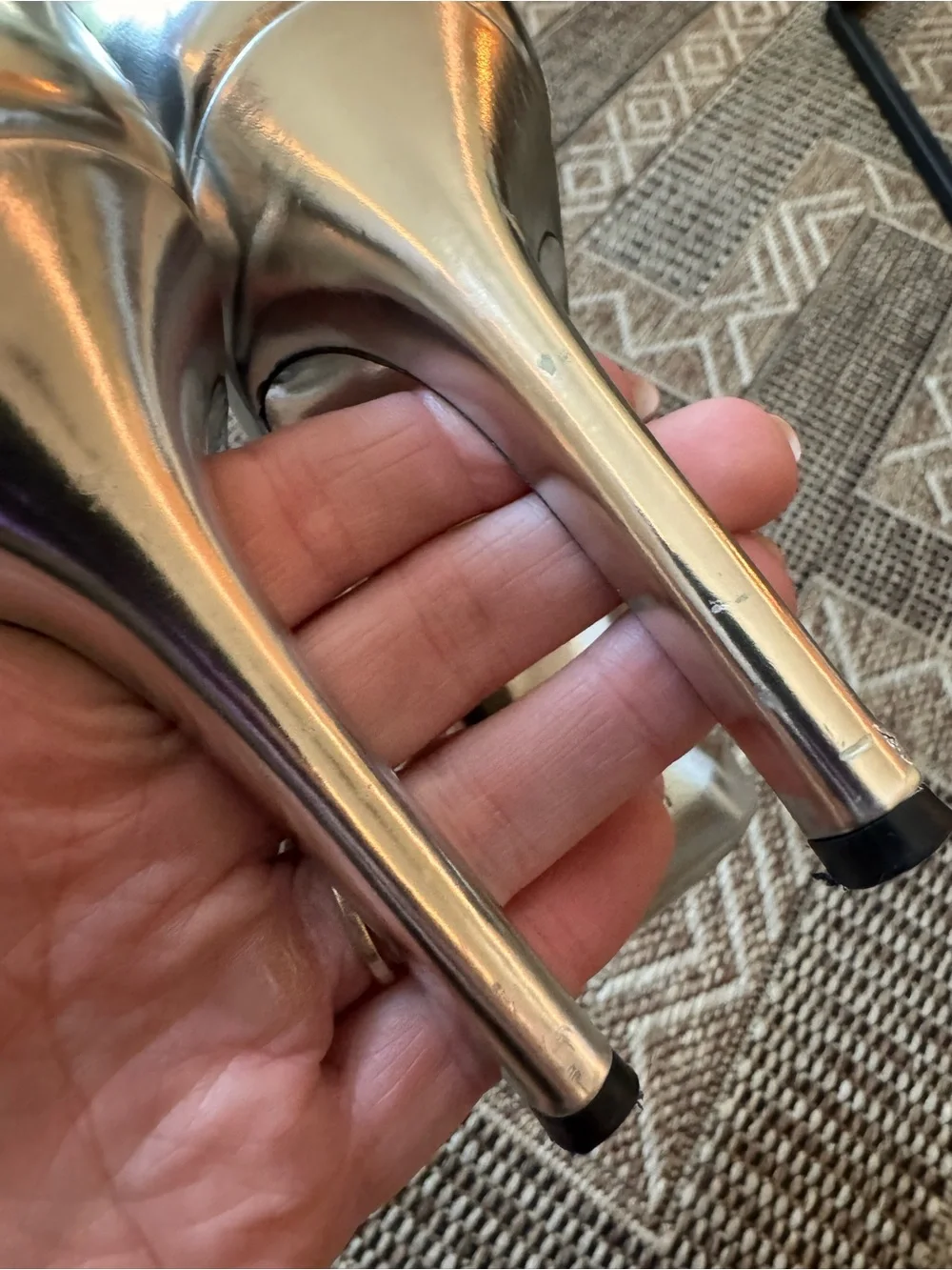 TAMARA MELLON Whisper Specchio Silver Sandal Heels Size 41 (10.5)